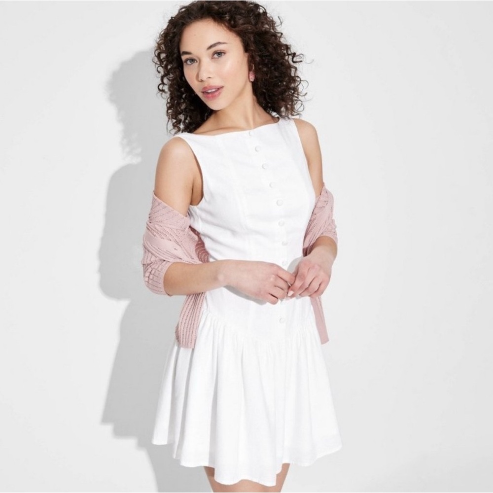 Drop waist mini sundress